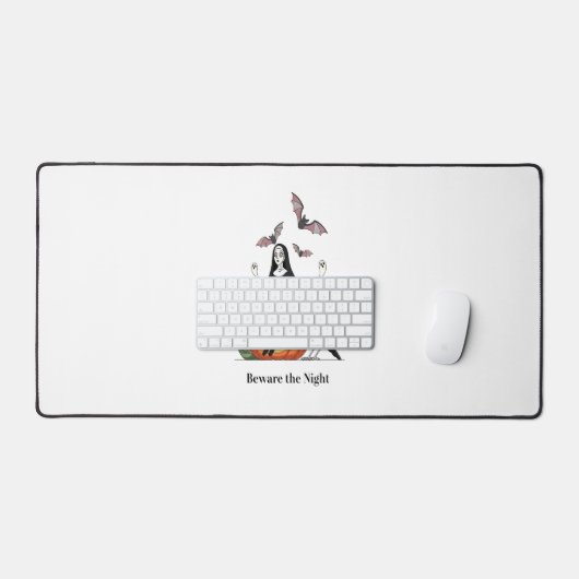 夜の修道女に気を不気味付け デスクマット (キーボード&マウス)