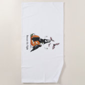 夜の修道女に気を不気味付け ビーチタオル (正面)