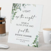 夜の光のダンスの看板をミニマルな光 台座サイン (インサイチュ)