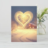 夜の光霜の降りた：冬の奇跡結婚の 招待状 (スタンド正面)