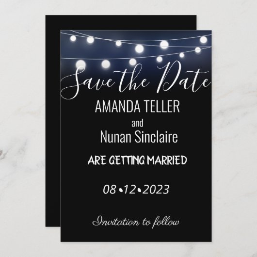 夜の光 招待状 (正面/裏面)