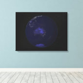 夜の全地球の街灯2 キャンバスプリント (インサイチュ (ウッドフロア))