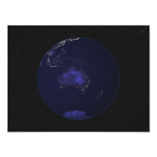 夜の全地球の街灯2 フォトプリント            (正面)