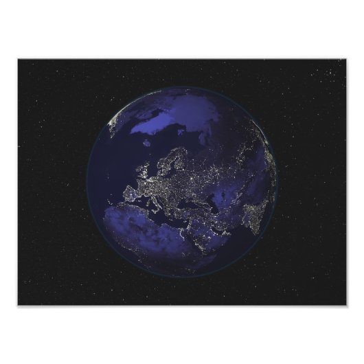 夜の全地球の街灯3 フォトプリント            (正面)