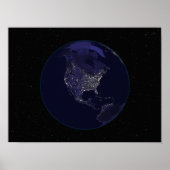 夜の全地球の街灯4 ポスター (正面)