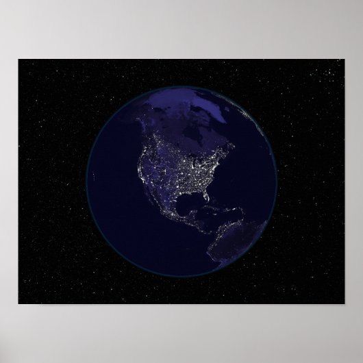 夜の全地球の街灯4 ポスター (正面)