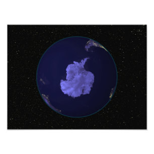 夜の全地球の街灯7 フォトプリント           