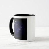 夜の全地球の都市のライトを表示6 マグカップ (正面左)