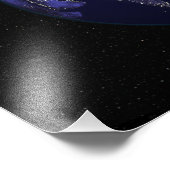 夜の全地球の都市灯り フォトプリント            (角)