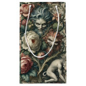 夜の公園の見知らぬ人 – ゴシックビクトリアン様式 スモールペーパーバッグ (裏面)