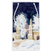 夜の冬の門（スケッチ） スモールペーパーバッグ (裏面)