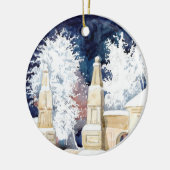 夜の冬の門（スケッチ） セラミックオーナメント (左)