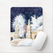 夜の冬の門（スケッチ） マウスパッド (マウス)