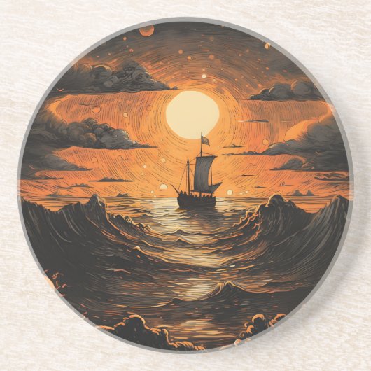 夜の出帆船 コースター (正面)