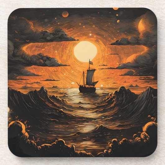 夜の出帆船 コースター (正面)