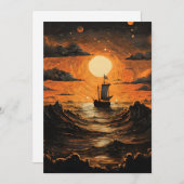 夜の出帆船 シーズンカード (正面/裏面)