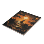 夜の出帆船 タイル (側面)