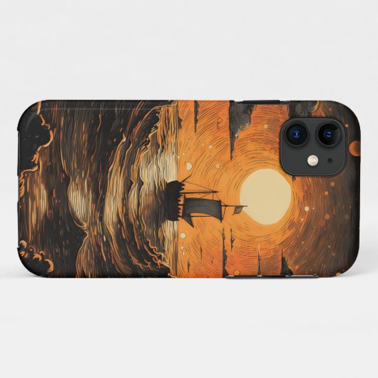 夜の出帆船 Case-Mate iPhoneケース (裏面(横))