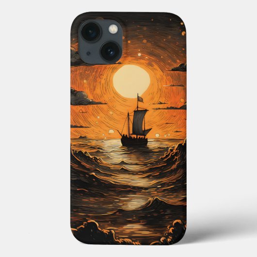 夜の出帆船 Case-Mate iPhoneケース (裏面)