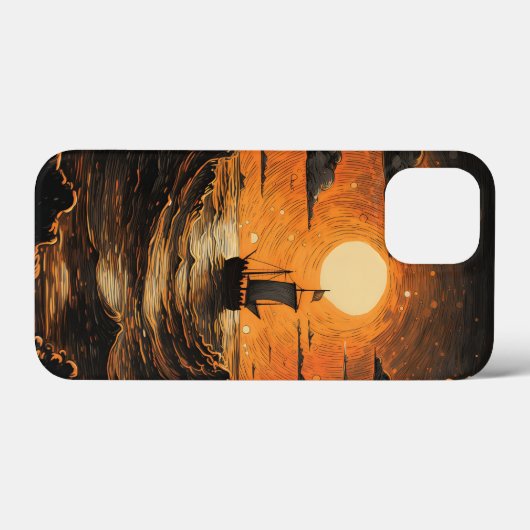 夜の出帆船 Case-Mate iPhoneケース (裏面 (横))