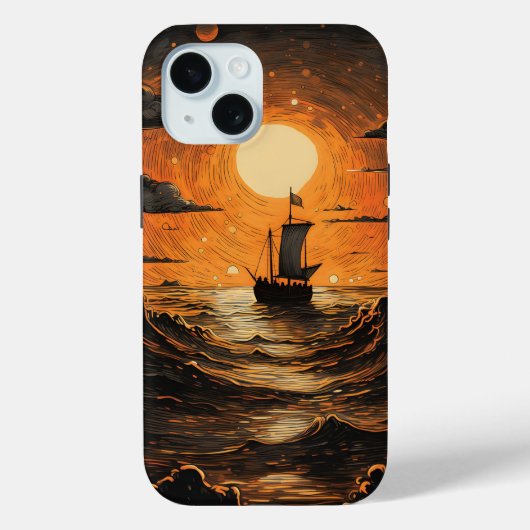 夜の出帆船 Case-Mate iPhoneケース (裏面)