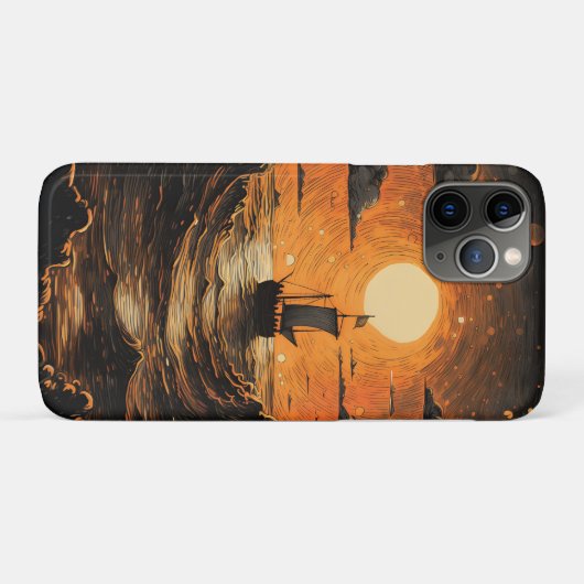 夜の出帆船 Case-Mate iPhoneケース (裏面(横))