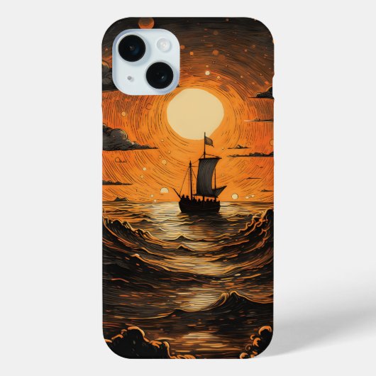 夜の出帆船 Case-Mate iPhoneケース (裏面)