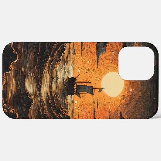 夜の出帆船 Case-Mate iPhoneケース (裏面 (横))