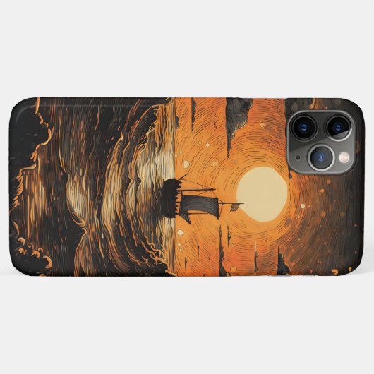 夜の出帆船 Case-Mate iPhoneケース (裏面(横))