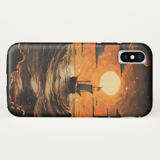 夜の出帆船 Case-Mate iPhoneケース (裏面(横))