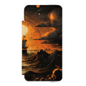 夜の出帆船 INCIPIO iPhoneウォレットケース (フォリオ 正面)