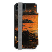 夜の出帆船 INCIPIO iPhoneウォレットケース (フォリオ裏面)