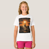夜の出帆船 Tシャツ (正面フル)