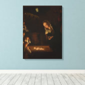 夜の出生(イエスの誕生、クリスマス) キャンバスプリント (インサイチュ (ウッドフロア))