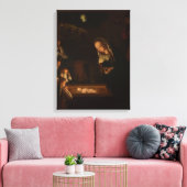 夜の出生(イエスの誕生、クリスマス) キャンバスプリント (インサイチュ (リビング))