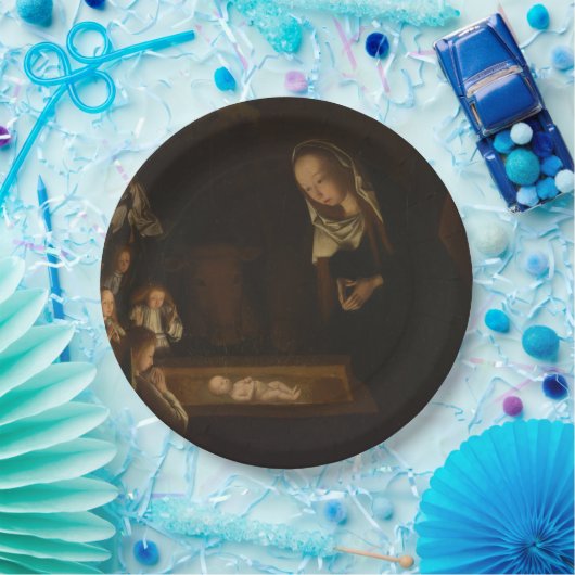 夜の出生(イエスの誕生、クリスマス) ペーパープレート (パーティー)