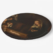 夜の出生(イエスの誕生、クリスマス) ペーパープレート (アングル)