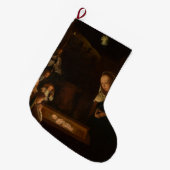 夜の出生(イエスの誕生、クリスマス) ラージクリスマスストッキング (正面 (吊り時))