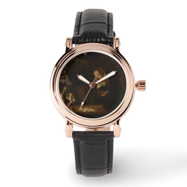 夜の出生(イエスの誕生、クリスマス) 腕時計 (正面)