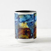 夜の割れた石の灯台 マグカップ (中央)