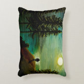 "夜の創造物" -ビッグフットのサスカッチの枕 アクセントクッション (正面(垂直))