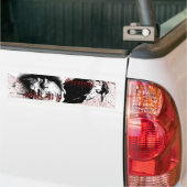 夜の創造物-高いステッカー バンパーステッカー (トラック上)