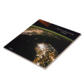 夜の北朝鮮と韓国、NASA ISSの写真 タイル (側面)