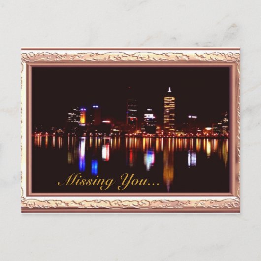 夜の反射 ポストカード (正面)