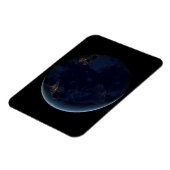 夜の地球の都市灯 マグネット (左側)