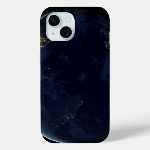 夜の地球の都市灯 iPhone 15ケース