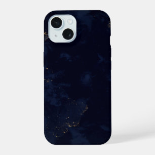 夜の地球の都市灯 iPhone 15ケース