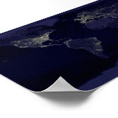 夜の地球 ポスター (角)