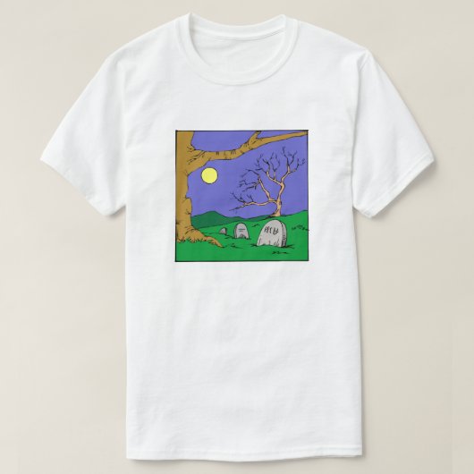 夜の墓地 Tシャツ (デザイン正面)