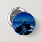 夜の壁のライトハウス海 缶バッジ (正面&裏面)
